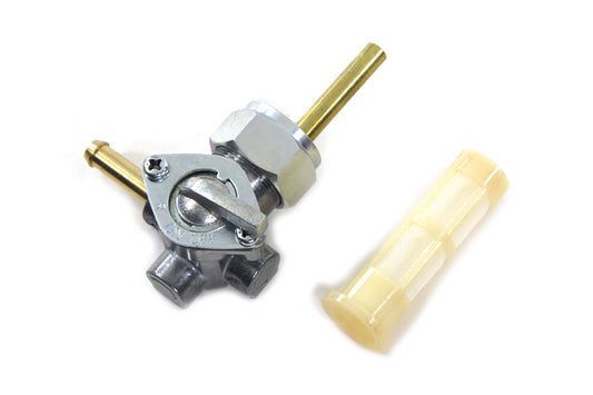 HARLEY Alloy Petcock with Nut and 90? Left Outlet fits 1975-1984 FL, 1975-1984 FX, 1984-1994 FXST, 1986-1994 FLST, 1975-1995 XL, 1982-1994