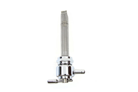 HARLEY Pingel Metric Smooth Petcock Left Spigot with Nut Chrome Fits 1975-1984 FL, 1975-1984 FX,