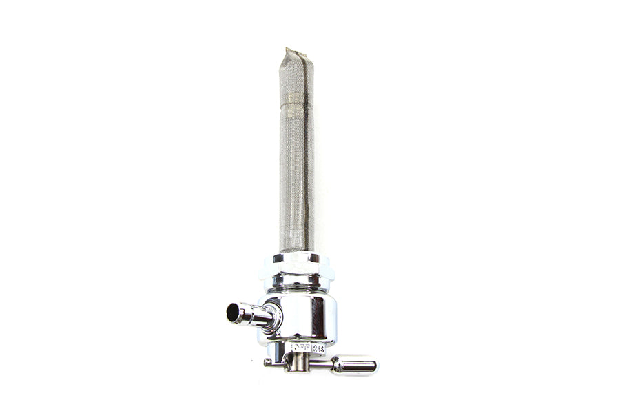 HARLEY Pingel Metric Smooth Petcock Left Spigot with Nut Chrome fits 1975-1984 FL, 1975-1984 FX, 1984-1994 FXST, 1986-1994 FLST, 1975-1995 XL