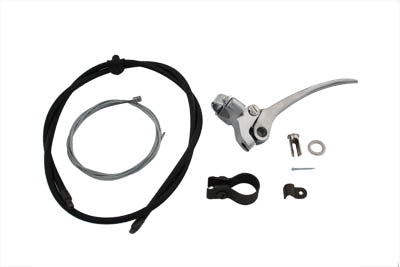 HARLEY Spring Fork Cable and Handle Assembly Polished fits 1941-1948 FL, 1941-1948 UL, 1936-1948 EL, 1936-1957 G, 1936-1952 W,
