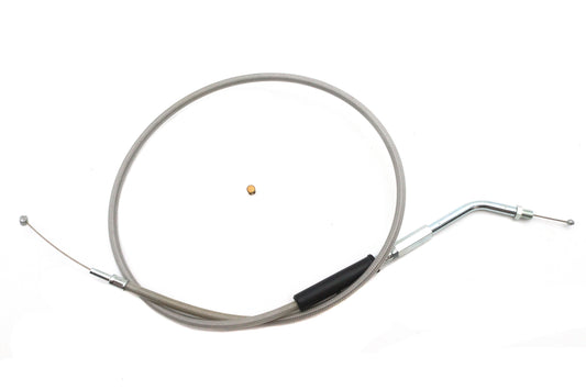 HARLEY Geflochtenes Gaszugkabel aus Edelstahl mit 36.375 Zoll Gehäuse. Passend für 1981-1984 FX, 1981-1984 F