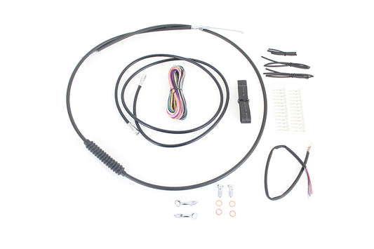 HARLEY 12 Zoll-14 Zoll Lenker-Kabel- und Bremsleitungs-Kit passend für 2008-2013 FLHR, mit ABS 2008-2013 FL