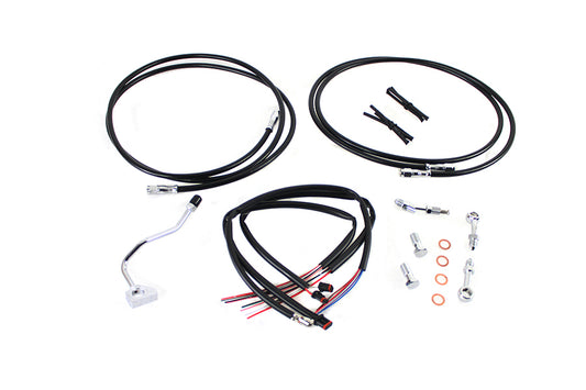 HARLEY 12 Zoll-14 Zoll Lenker-Kabel- und Bremsleitungs-Kit Passend für 2014-2015 FLHX, mit ABS 2014-2015 FL