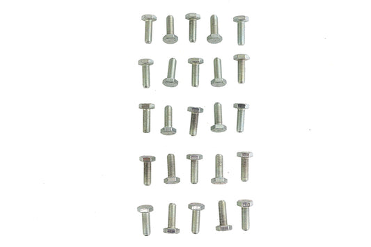 HARLEY Hex Cap Bolts Zinc 1/4 inch x 3/4 inch Fits 0- All, Models
