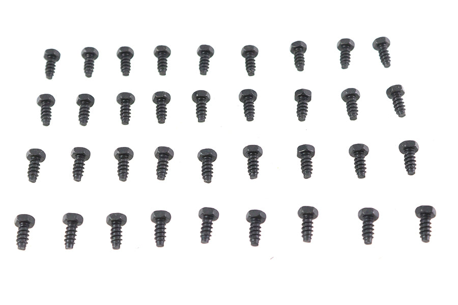 HARLEY Rocker Box Cover Screw Set Black fits 1936-1940 EL, 1941-1947 FL,