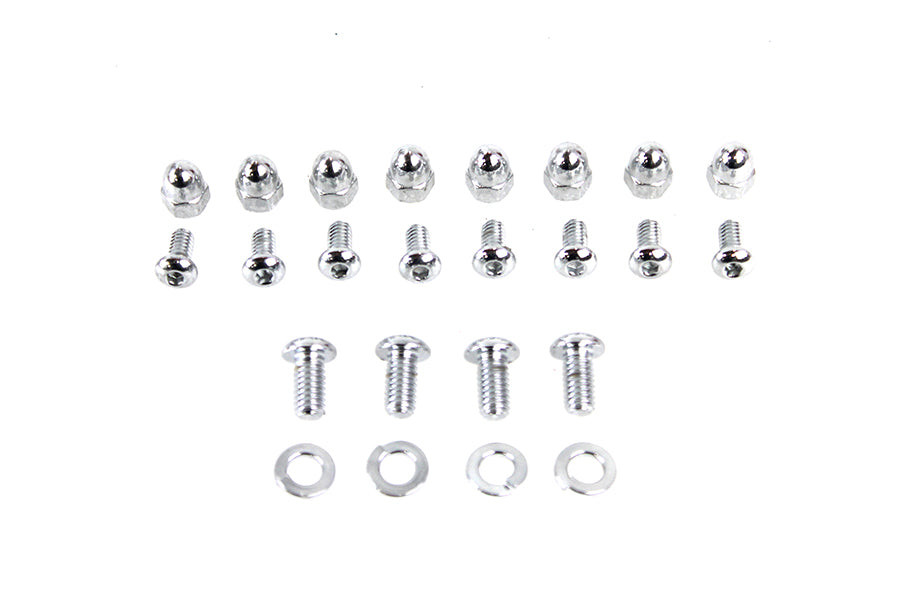 HARLEY Fender Mount Chrome Allen Screw Kit fits 1973-1984 FX, 1973-1984 XL, 1982-1994 FXR, 1982-1994 FXR,