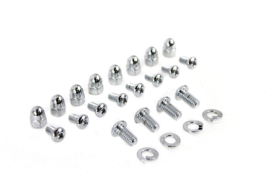 HARLEY Fender Mount Chrome Allen Screw Kit fits 1973-1984 FX, 1973-1984 XL, 1982-1994 FXR, 1982-1994 FXR,