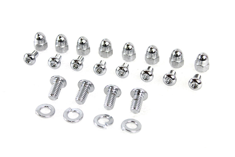 HARLEY Fender Mount Chrome Allen Screw Kit fits 1973-1984 FX, 1973-1984 XL, 1982-1994 FXR, 1982-1994 FXR,