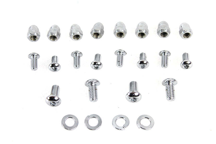 HARLEY Fender Mount Chrome Allen Screw Kit fits 1973-1984 FX, 1973-1984 XL, 1982-1994 FXR, 1982-1994 FXR,