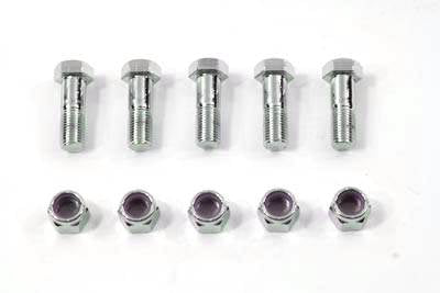 HARLEY Chrome Sprocket Bolt Set fits 1973-1984 FX, spoke wheel 1973-1984 FL, spoke wheel 1979-1990 XL, spoke wheel 1984-1998 FXST, spoke wheel 1986-1