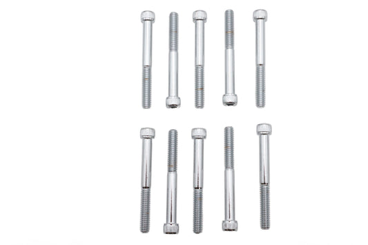 ハーレー用 六角穴付ボルト ローレット加工 クロム 1/4インチ-20 X 2-1/4インチ 0-オールモデル対応