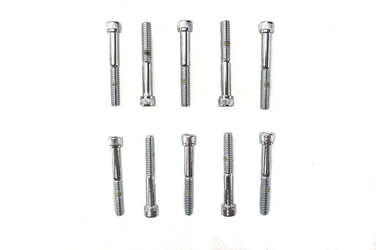 ハーレー用アレンソケットキャップボルト ナーリング加工 クローム 5/16-18インチ X 2-1/4インチ 0-年式 全モデル適合