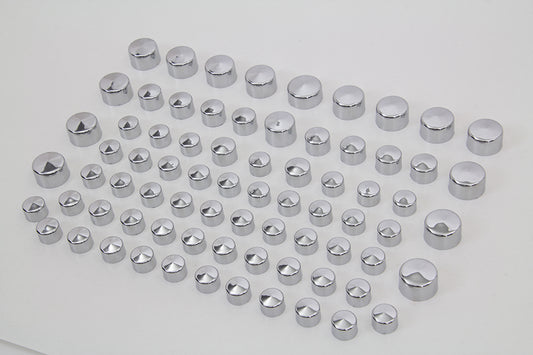 HARLEY Wyatt Gatling Chromschraubenabdeckungen, 75-teiliges Abdeckungs-Set, passend für 2007–2008 FLT,