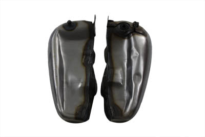 HARLEY Bobbed 5.0 Gallon Gas Tank Set fits FL 1948-1965 Raw Steel