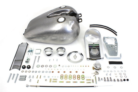 HARLEY Bobbed 4.0 Gallon Gas Tank Kit Fits 1995-2005 FXD,