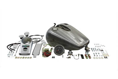 HARLEY Bobbed 4.0 Gallon Gas Tank Kit fits 1980-1999 FLT, 1980-1999 FLT,
