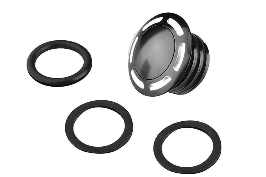 HARLEY Slot Pop Up Vented Gas Cap Black fits 1983-UP FL, 1983-UP FL, 1983-UP XL,