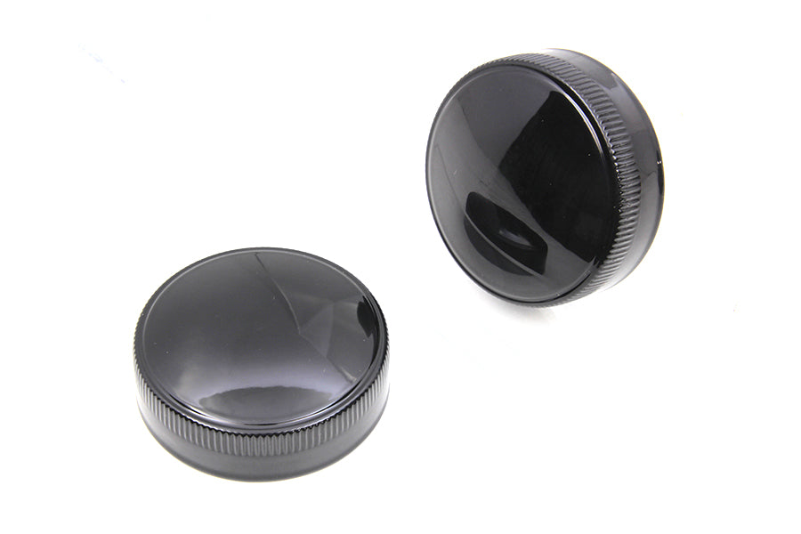 HARLEY Replica Eaton Vented Gas Cap Set Black fits 1936-1952 EL,