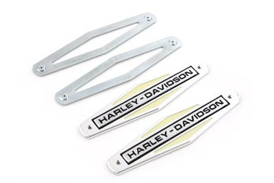 HARLEY Gas Tank Emblems with Black Lettering Fits 1966-1971 FL,