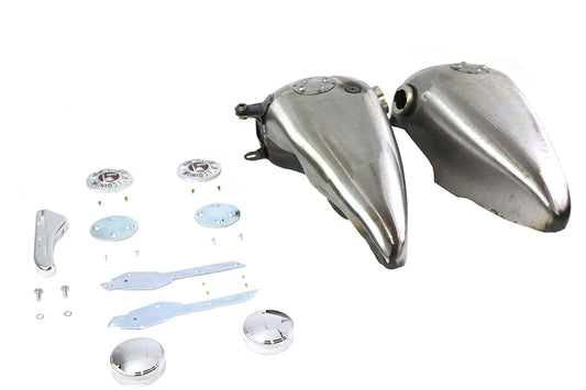 HARLEY 3.5 Gallon Bobbed Gas Tank Set Fits 1959-1960 FL,