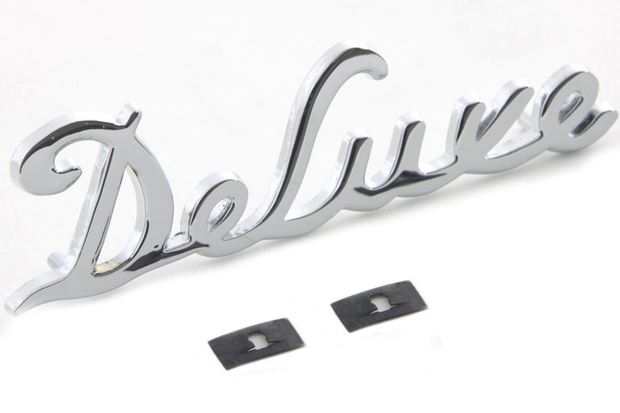 HARLEY Chrome inchDeluxe inch Fender Emblem Set fits 0- All, models