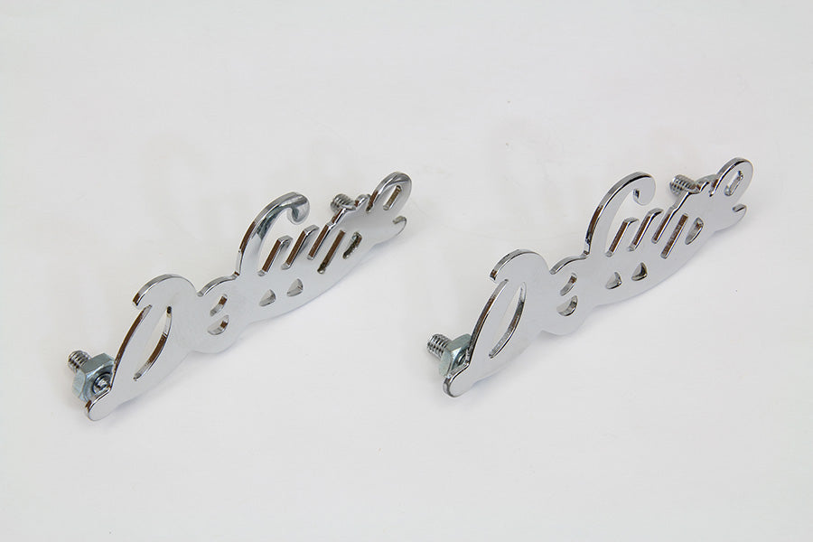 HARLEY Fender Emblem Set inchDeluxe inch fits 1946-1949 FL, Deluxe