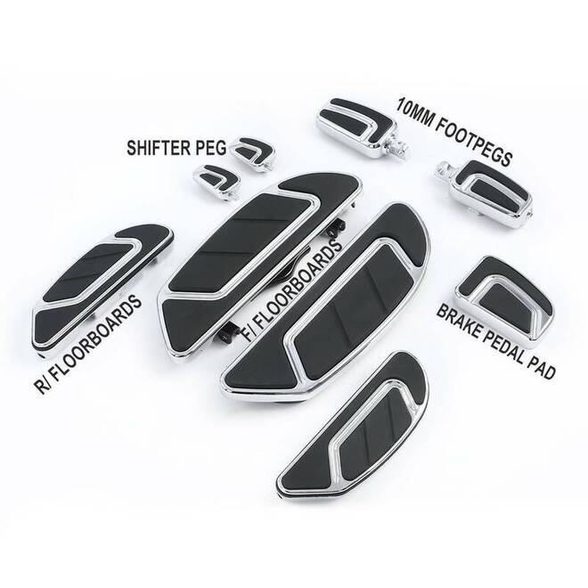 Custom Chrome HARLEY CHROME MOONSHOTS FLOORBOARD L.18.11" W.13.98" H.7.09"