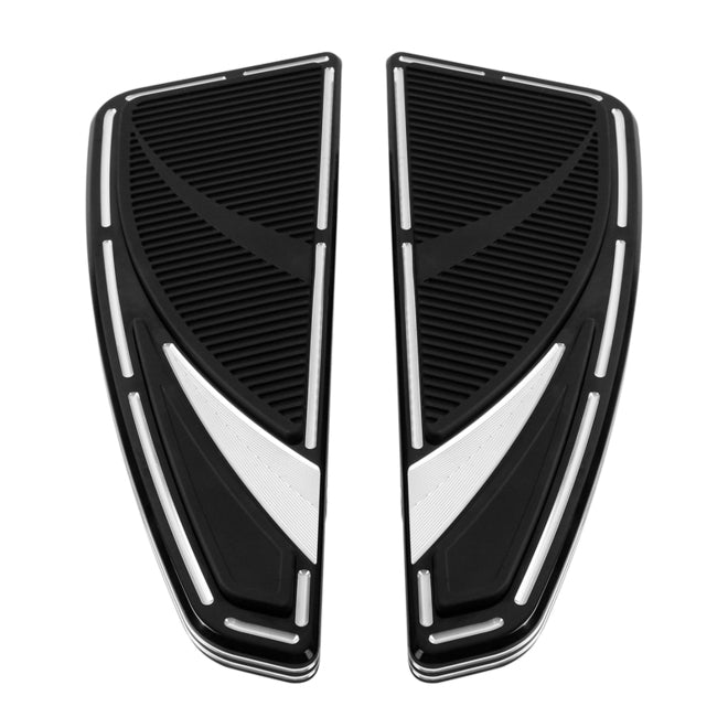 Custom Chrome HARLEY GLOSS BLACK VENOMS RIDER FLOORBOARDS L.14.96" W.5.12" H.1.77