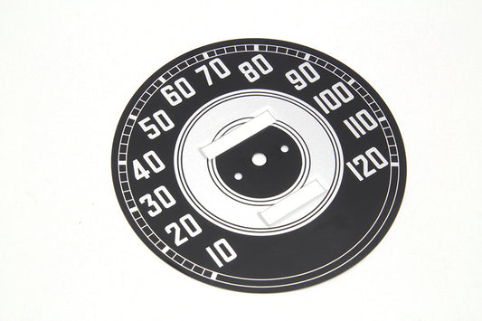 HARLEY Black Tin Speedometer Face Fits 0- Custom, application for Aftermarket Speedometers