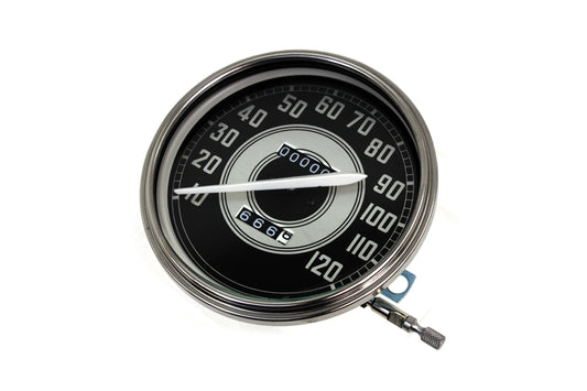 HARLEY Replica 2:1 Speedometer with White Needle fits 1940-1945 FL,