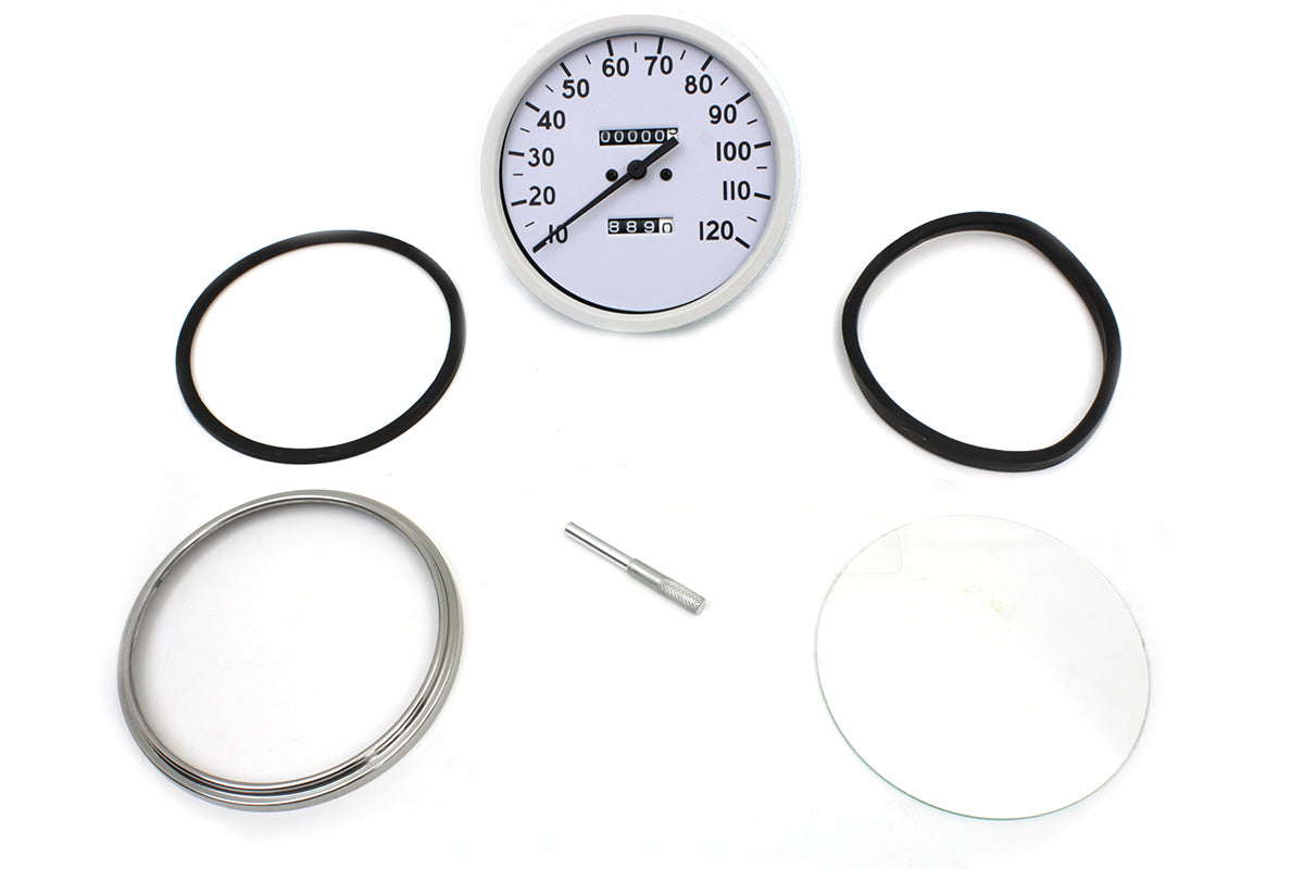 HARLEY Replica 2:1 Speedometer with Black Needle fits 1941-1961 FL, 1936-1940 EL, 1936-1952 WL, 1938-1948 UL,
