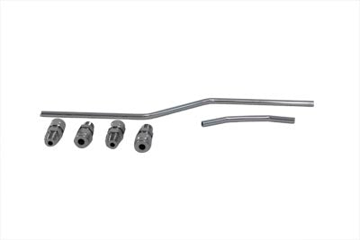 HARLEY Rocker Box Oil Line Set Chrome fits 1966-1984 FL, 1971-1984 FX, 1979-1983 FLT, 1982-1983 FXR,