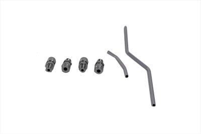 HARLEY Rocker Box Oil Line Set Chrome fits 1966-1984 FL, 1971-1984 FX, 1979-1983 FLT, 1982-1983 FXR,