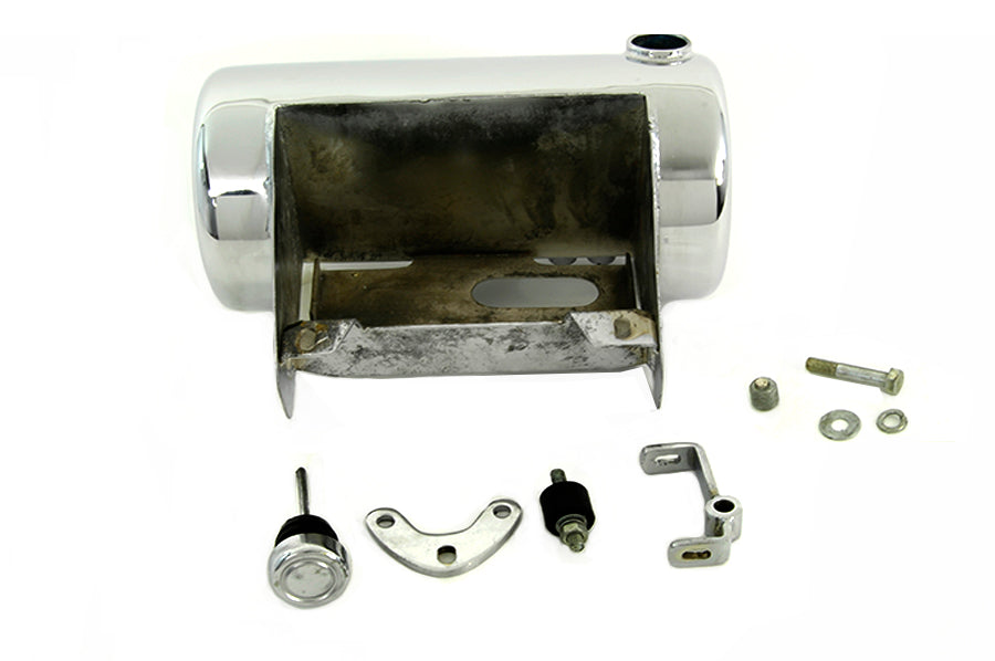 HARLEY Chrome Round Oil Tank Side Fill fits 2000-2017 FXST, 2000-2017 FLST,