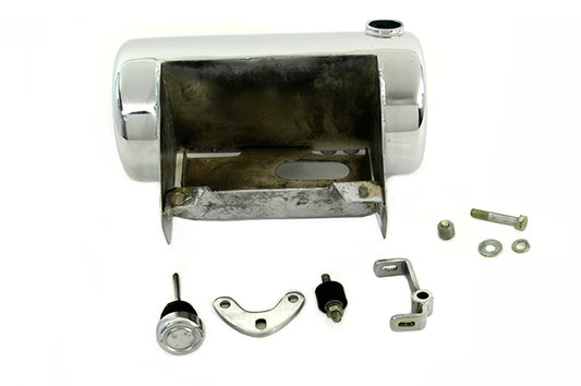 HARLEY Chrome Round Oil Tank Side Fill fits 2000-2017 FXST, 2000-2017 FLST,