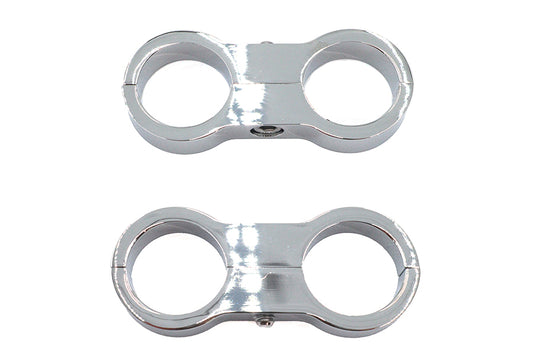 HARLEY Oil Cooler Clamp Set Fits 0- Custom, application for 1-1/8 diameter oil coolers"