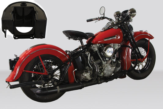 HARLEY Replica Black Tourist Trophy Bobber Short Oil Tank fits 1936-1952 EL, 1941-1957 FL, 1940-1948 UL,