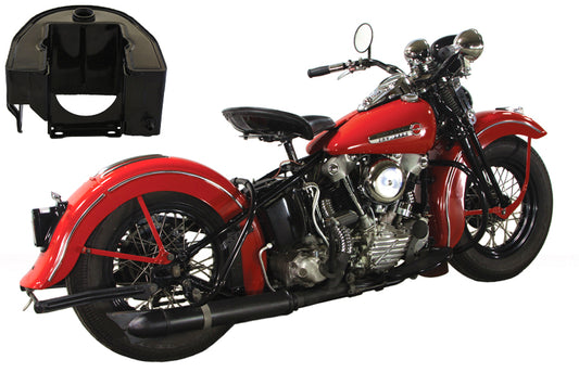 HARLEY レプリカ ブラック ツーリストトロフィー ボバー ショート オイルタンク 1936-1952 EL、1941-1957 FL、1940-