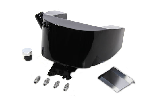 HARLEY Electric Start Oil Tank Black fits 0- Custom, application for Rigid Frames with electric start