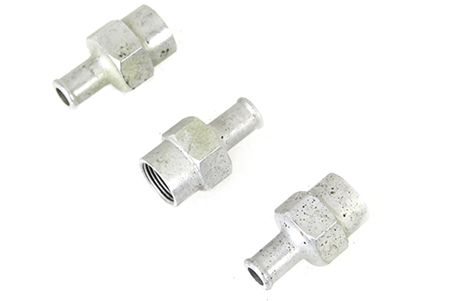 HARLEY WR Hex Barb Oil Line Fitting Set Zinc Plated fits 1941-1952 W, 1941-1964 G, 1941-1964 FL,
