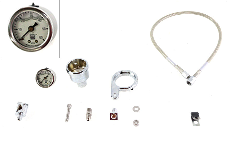 HARLEY Rocker Box Oil Pressure Gauge Kit fits 1991-2003 XL,
