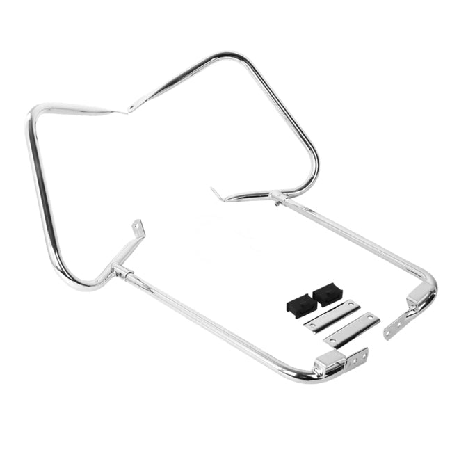 Custom Chrome HARLEY CHROME 7/8" SADDLEBAG GUARD W/ 3/4" BRACKETS TOURING 97-08