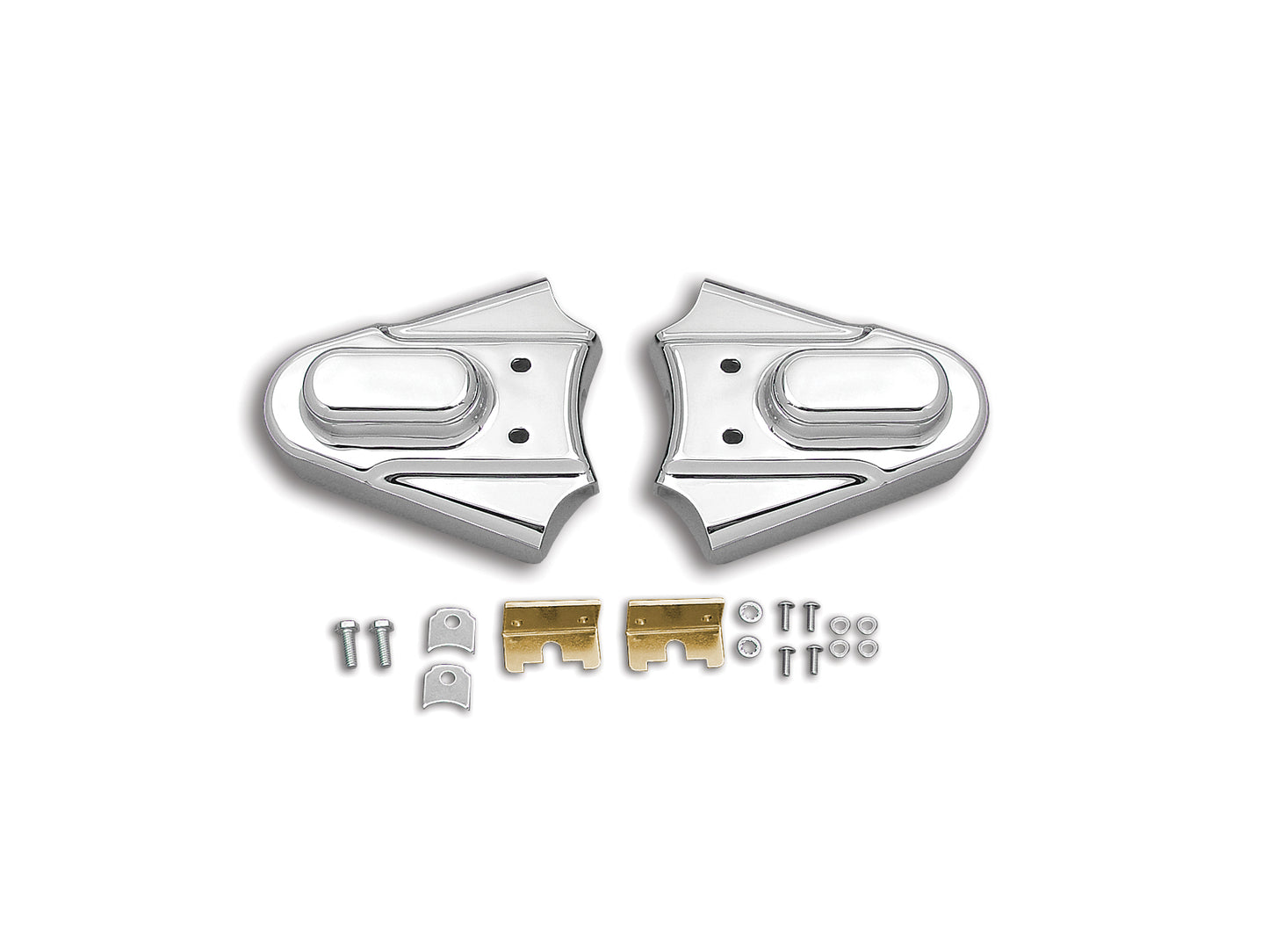 HARLEY Rear Frame Cover Set Chrome fits 1986-1999 FXST, 1986-1999 FLST,