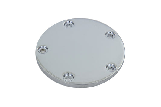 HARLEY Smooth Flat Ignition System Cover 5-Hole Chrome fits 1999-UP FXST, 1999-UP FLST, 1999-2017 FXD, 1999-UP FLT,