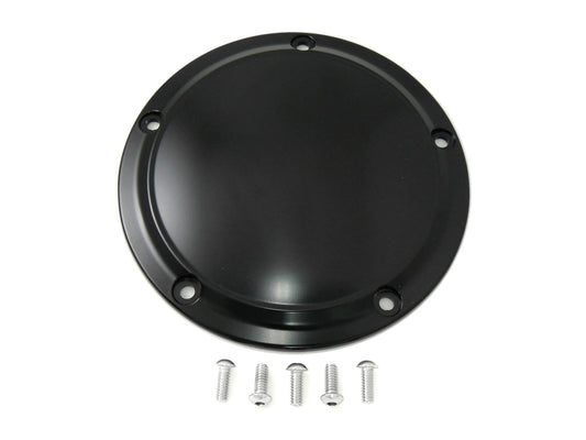 HARLEY Matte Black 5-Hole Smooth Derby Cover Fits 1999-2018 FXST, 1999-2018 FLST, 1999-2015 FLT,