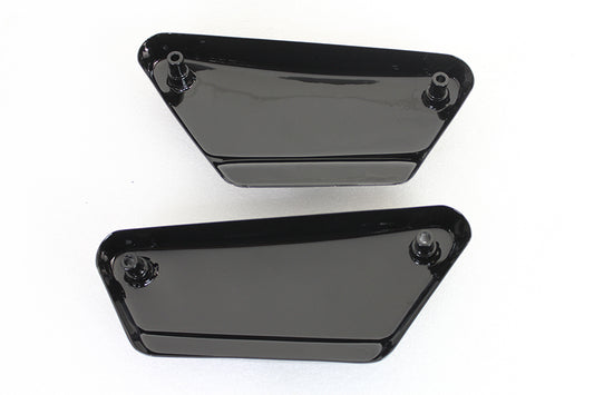 HARLEY Frame Side Cover Set Black Fits 1982-1994 FXR, 1982-1994 FXRS,