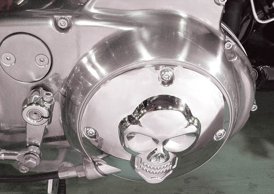 HARLEY Skull Clutch Inspection Cover Chrome Fits 1994-2003 XL,