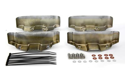 HARLEY Rocker Box Dress Cover Set Chrome Fits 1986-UP XL,