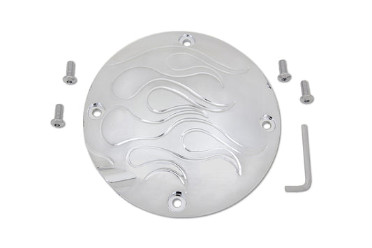 HARLEY FLAME クラッチ インスペクション カバー クローム 1994-2003 XL対応、