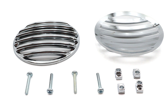 HARLEY Turn Signal Lens Grille Set Chrome Fits 1986-2009 FLT, 1986-2009 FLST,